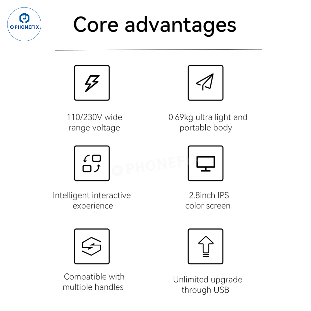 AWESHINE S08 Portable Smart Soldering Station with T210 Handle