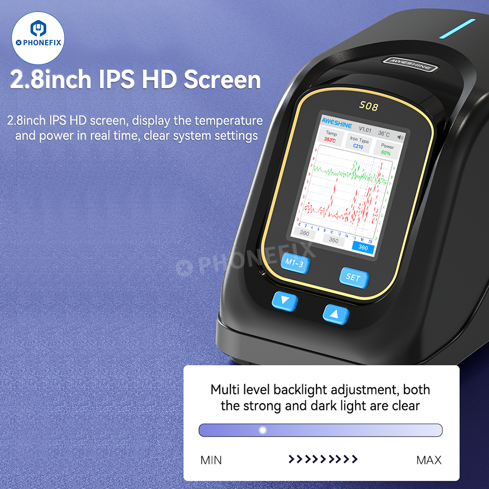 AWESHINE S08 Portable Smart Soldering Station with T210 Handle