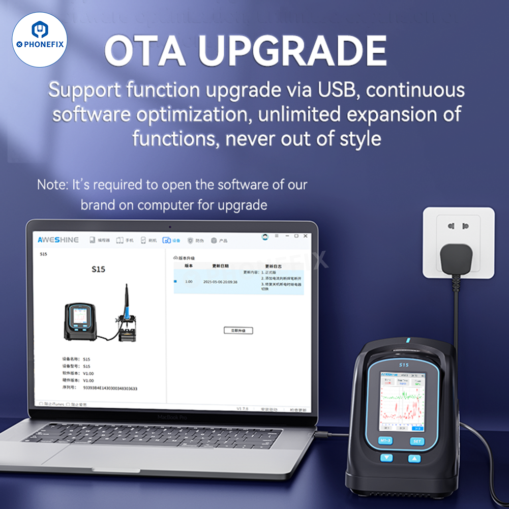 AWESHINE S15 Portable Smart Soldering Station with T245 Handle