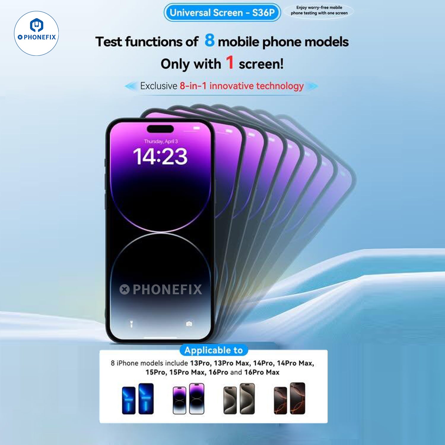 JC S35C S36P Universal Screen for iPhone 13-16 Pro Max PCB Detection