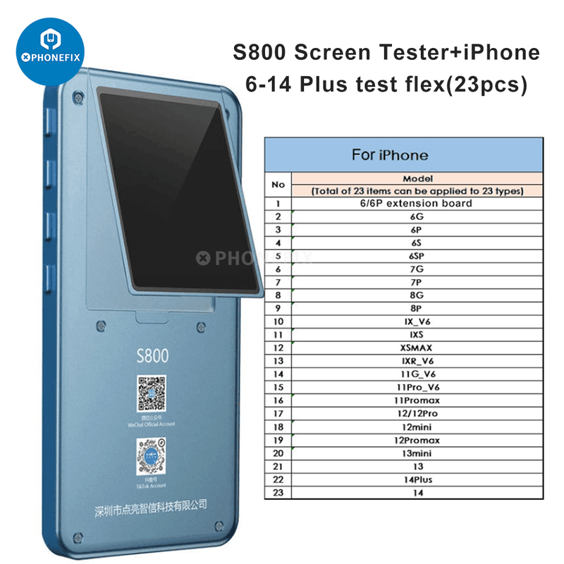 DL S800 Screen Tester For iPhone Samsung Huawei Xiaomi Oppo Vivo - CHINA PHONEFIX