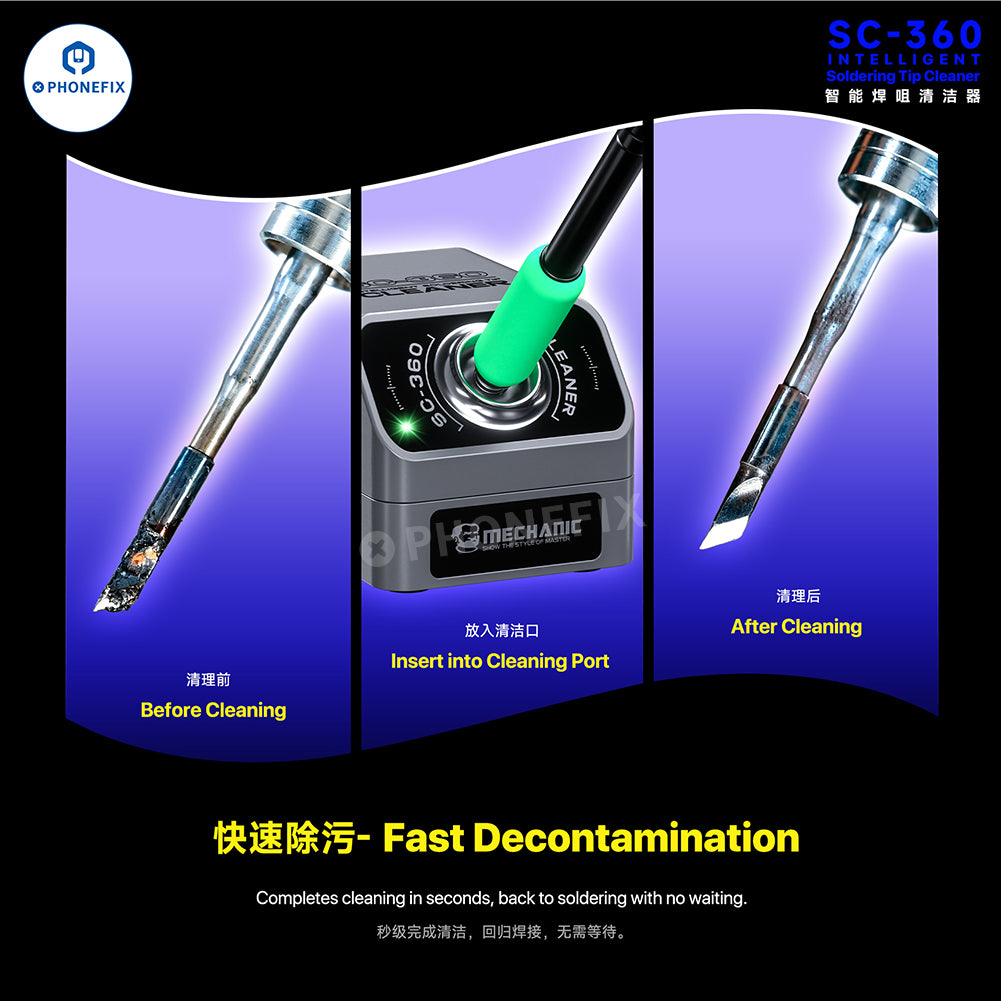 MECHANIC SC-360 Smart Electric Automatic Soldering Tips Cleaner