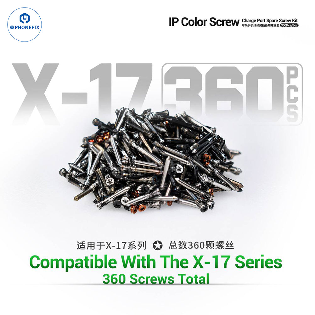 2UUL SC13 Color Charging Port Screw Kit for iPhone X-17 Pro Max