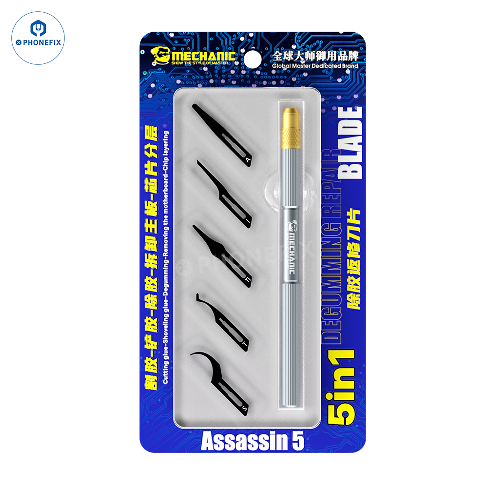 MECHANIC Assassin 5 Degumming Blade Set LED Knife Handle Kit