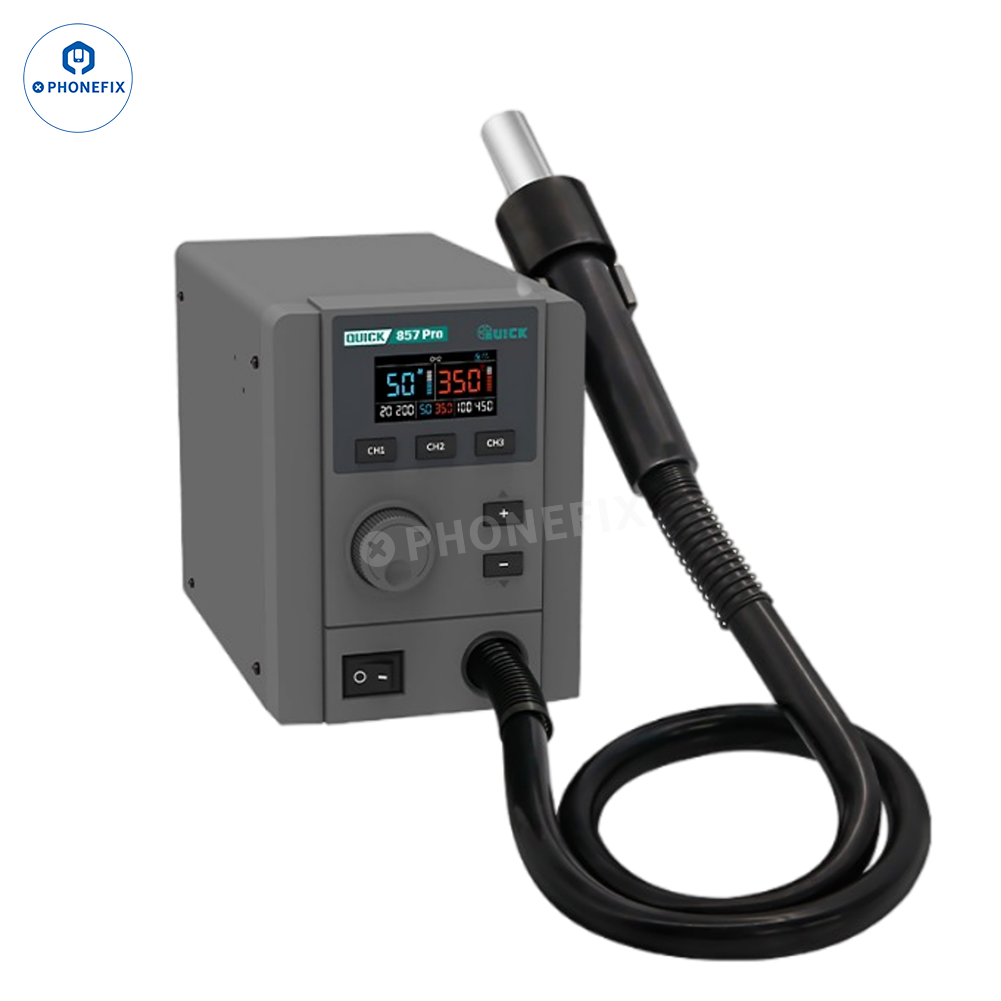 QUICK 857 Pro 580W Digital Hot Air Rework Station for Phone Repair