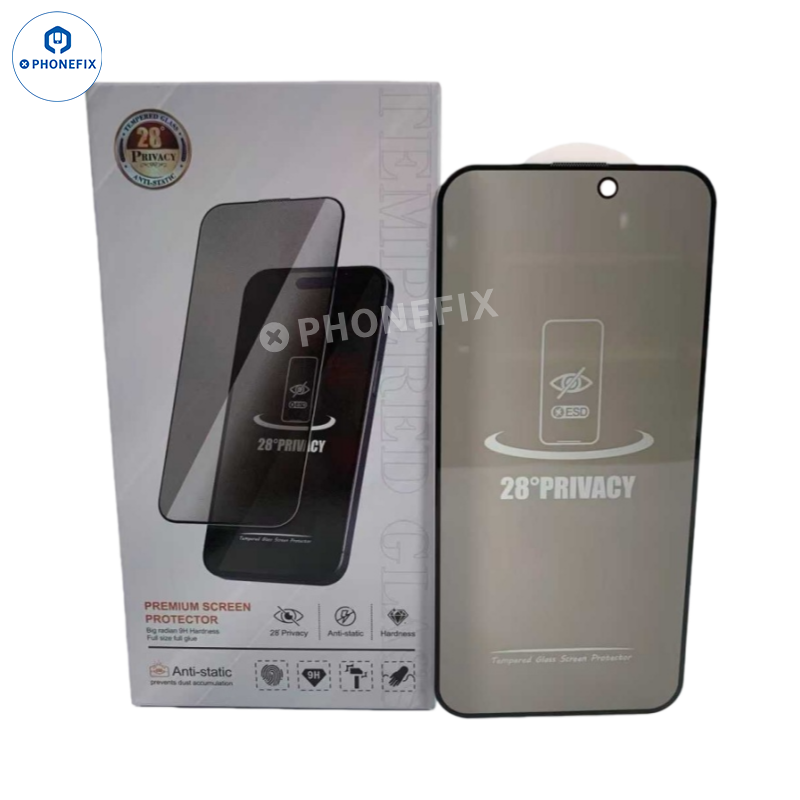 Tempered Glass Privacy Screen Protector for iPhone X-17 Pro Max