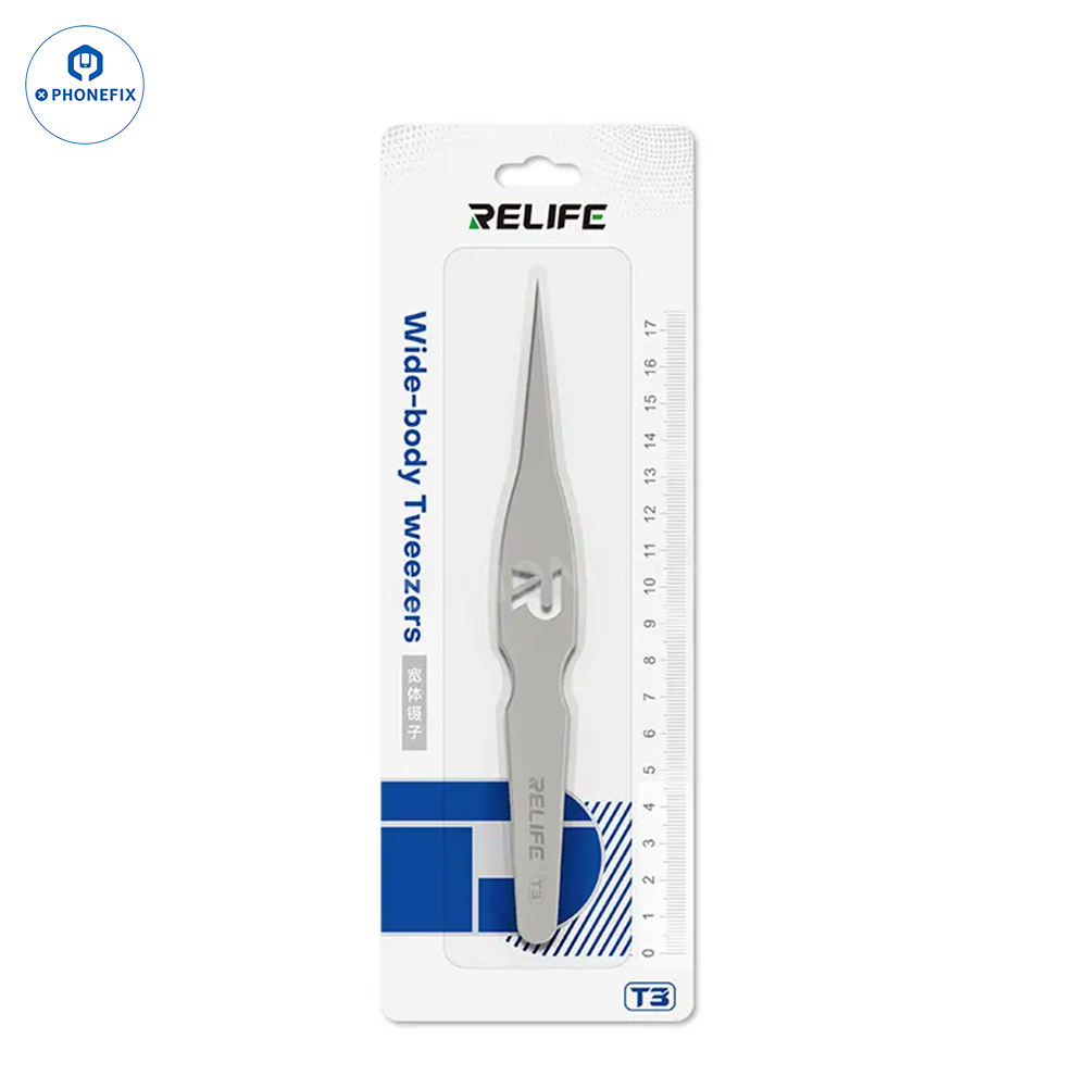 Wide Body Grip Tweezers Ultra-fine Pointed Tip for Mobile Phone Repair