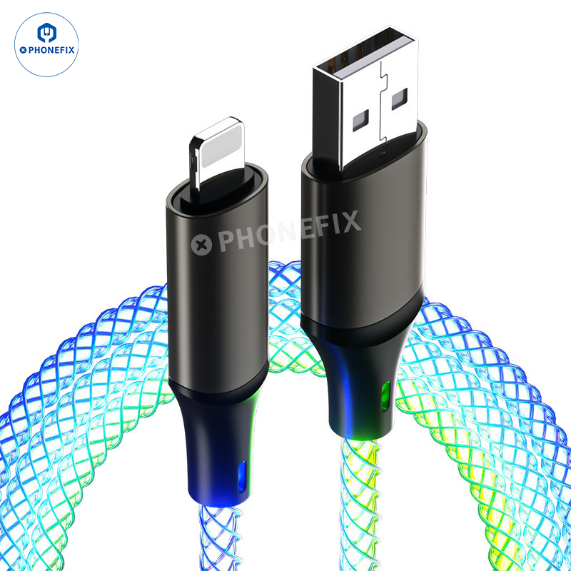 6A Super Fast Charging Cable Gradient Light Phone CarPlay Data Line