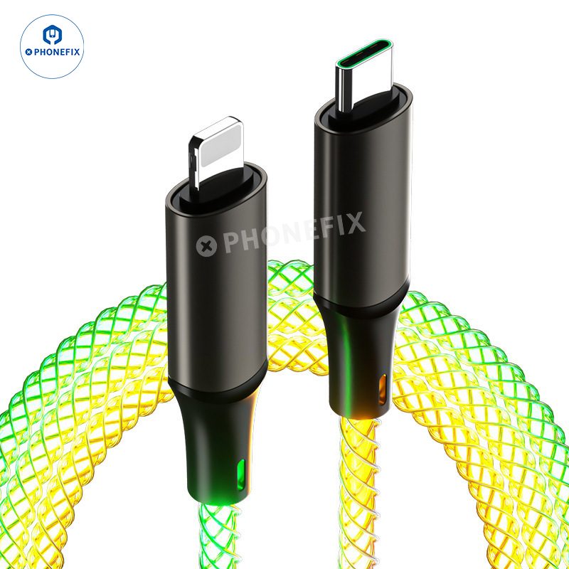 6A Super Fast Charging Cable Gradient Light Phone CarPlay Data Line