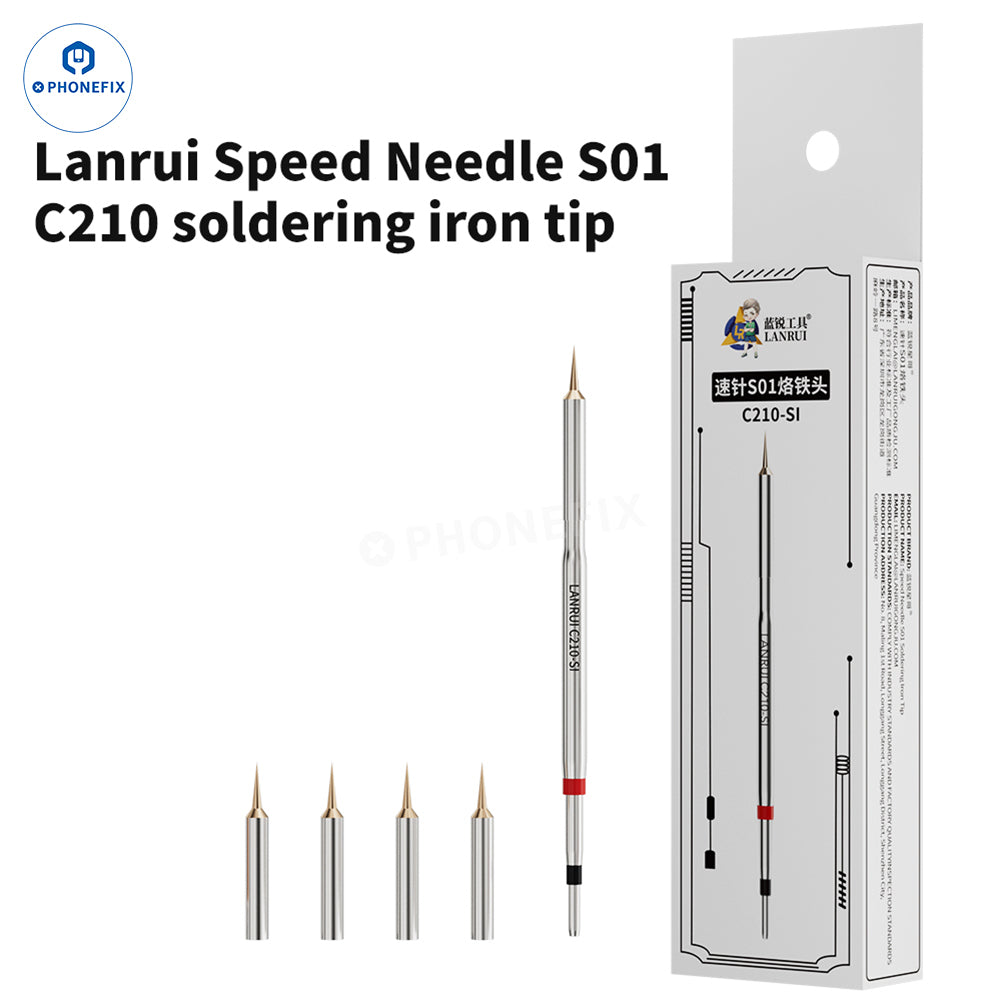 LANRUI C210-SI Quick Needle S01 Soldering Iron Tip for Motherboard Jumper Wiring - CHINA PHONEFIX SHOP Team