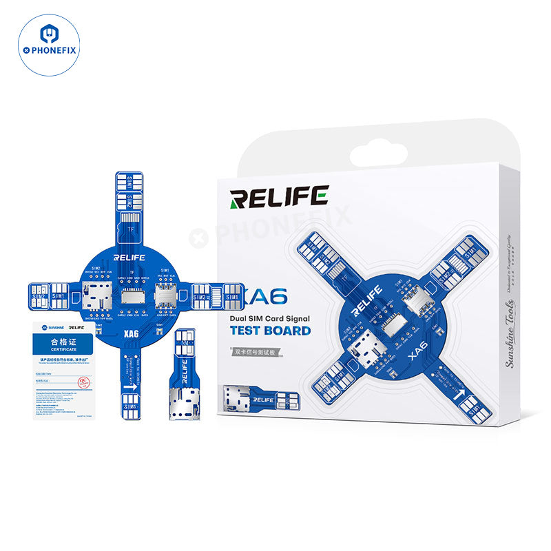 RELIFE XA6 Dual SIM Card Signal Test Board for iPhone Android - CHINA PHONEFIX SHOP Team