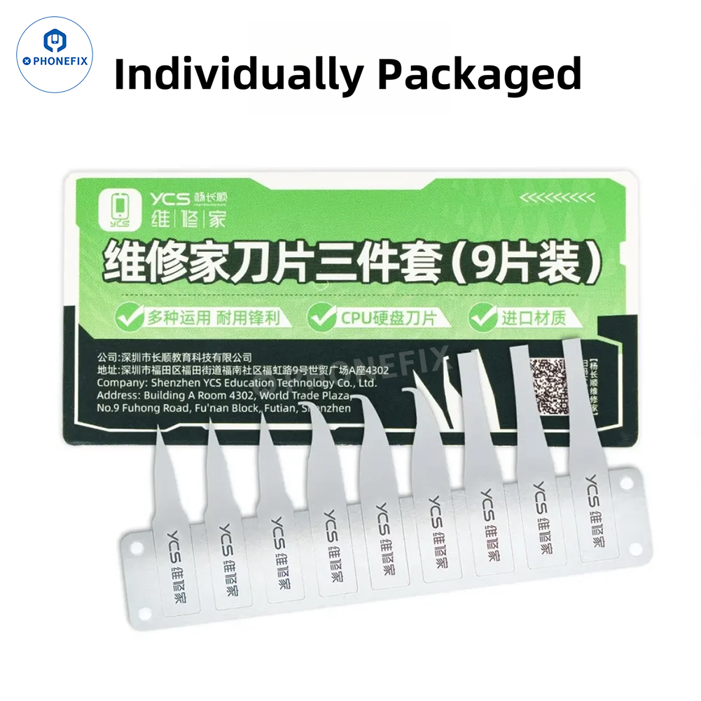 YCS 9G Non-slip Handle with Blade for Phone CPU Chip Glue Removal
