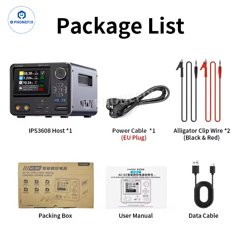 FNIRSI IPS3608 36V 8A Adjustable CNC DC Regulated Power Supply