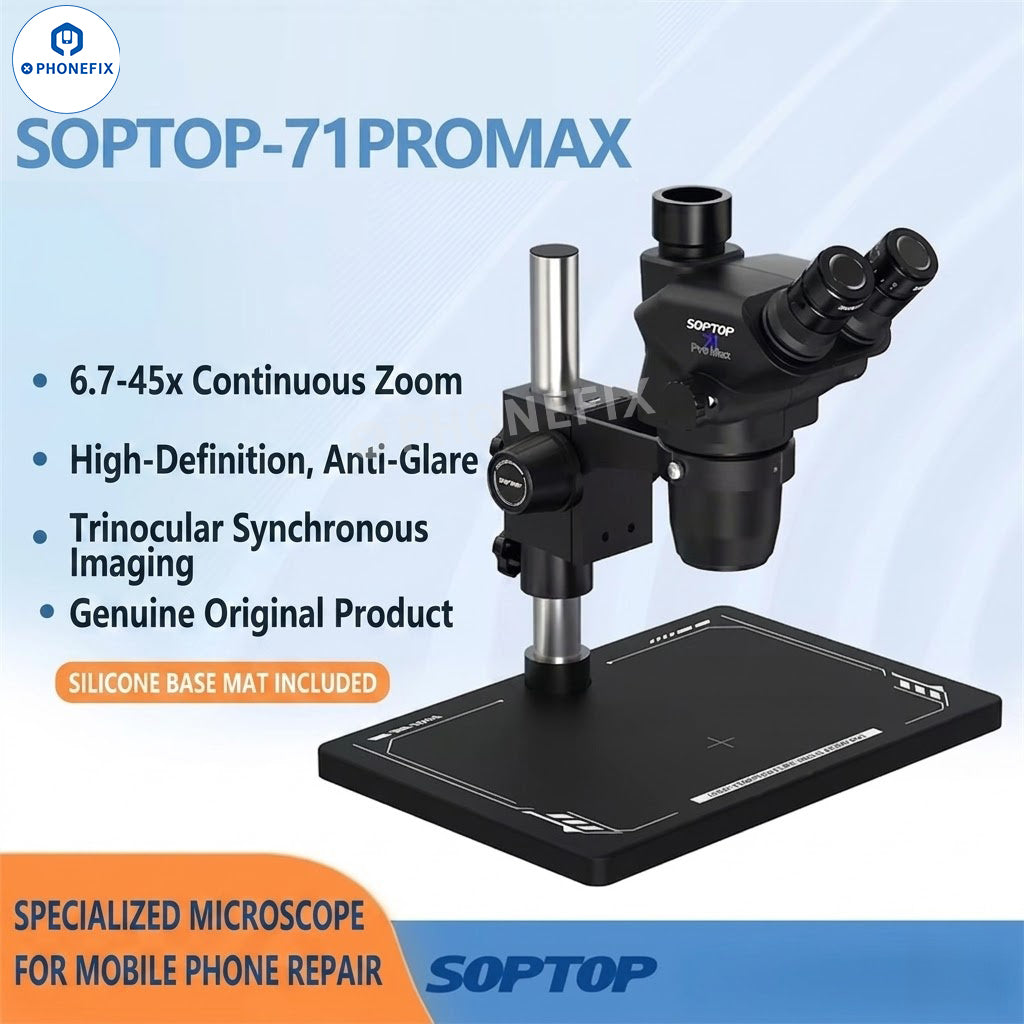 SOPTOP 71 Pro Max Industrial HD Trinocular Microscope for Mobile Phone and Electronics Repair - CHINA PHONEFIX SHOP Team
