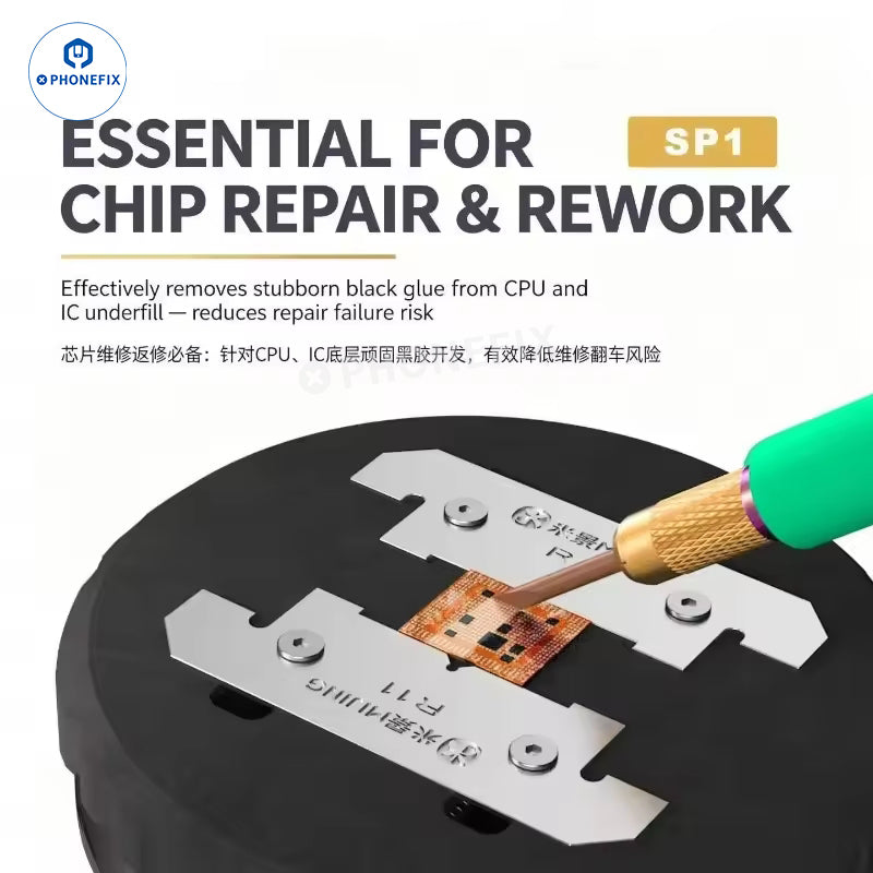 MIJING R13 Phone BGA IC Degluing Clamp & SP1 Glue Cleaning Blade
