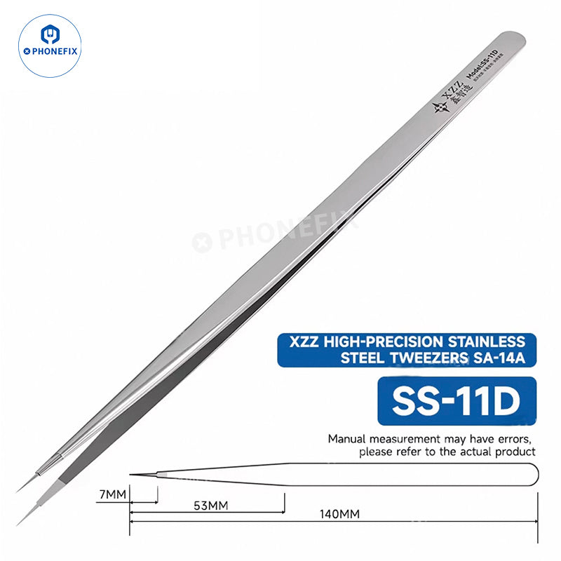 XZZ SS-11D SS-15 SA-14A SA-15A Stainless Steel Tweezers for Chip IC Repair - CHINA PHONEFIX SHOP Team