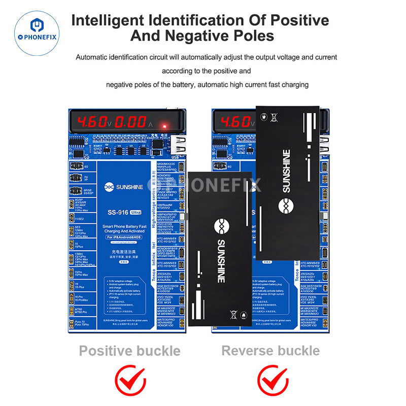 SS-916 Ultra Android iPhone X-16 Fast Charging Battery Activation Bo