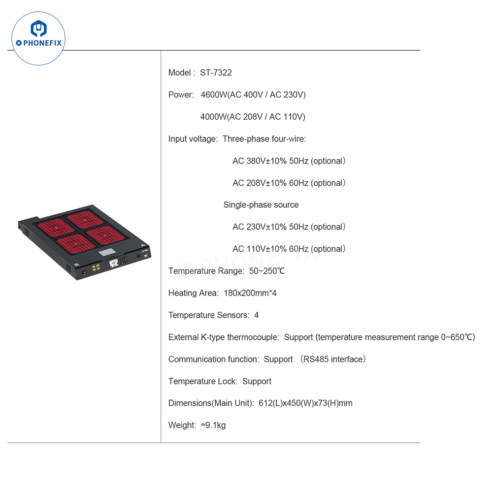 Atten ST-7242/ST-7322/TS-7700 Series Preheating Platform - CHINA PHONEFIX SHOP Team