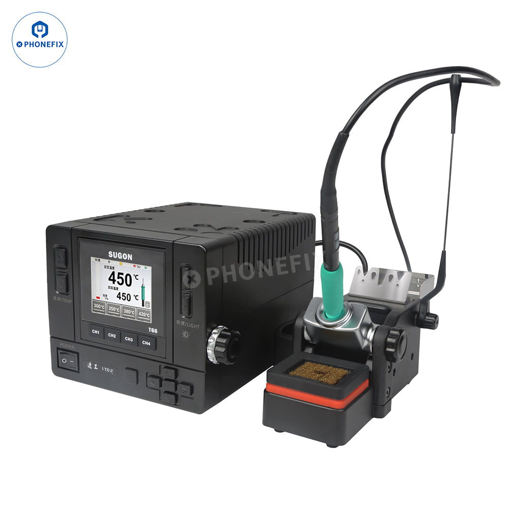 SUGON T66 BGA Soldering Station with 2 TJ6 Handle Holders - CHINA PHONEFIX SHOP Team