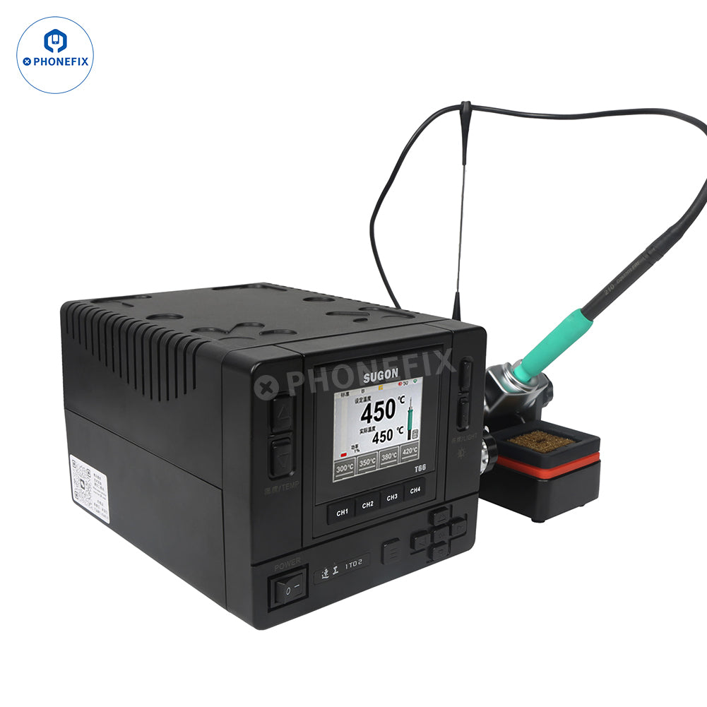 SUGON T66 BGA Soldering Station with 2 TJ6 Handle Holders - CHINA PHONEFIX SHOP Team