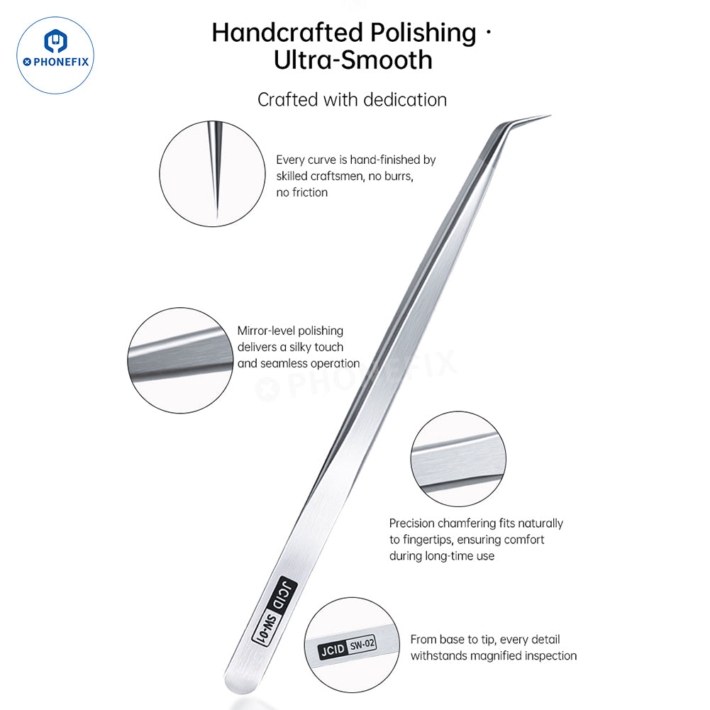 JCID Non-Magnetic 2D/3D Tweezers for Phone Precision Repair