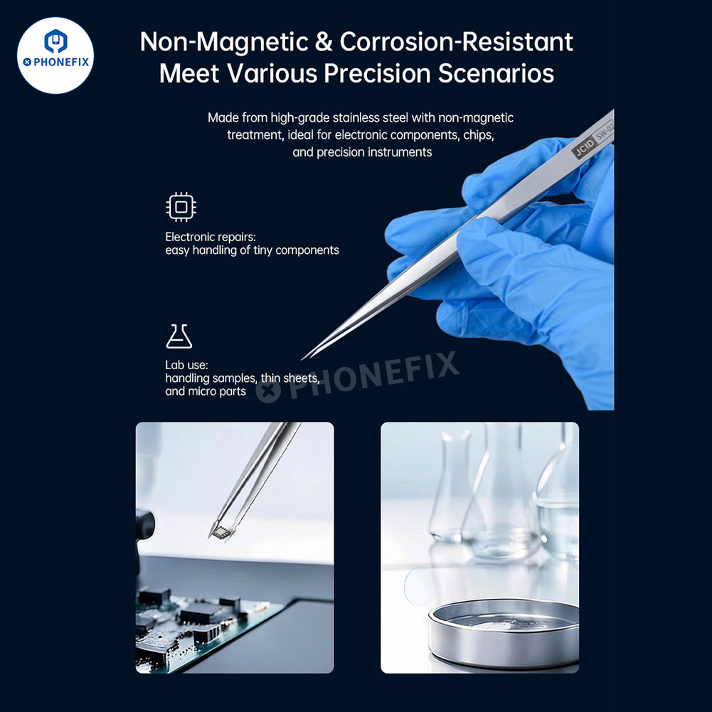 JCID Non-Magnetic 2D/3D Tweezers for Phone Precision Repair