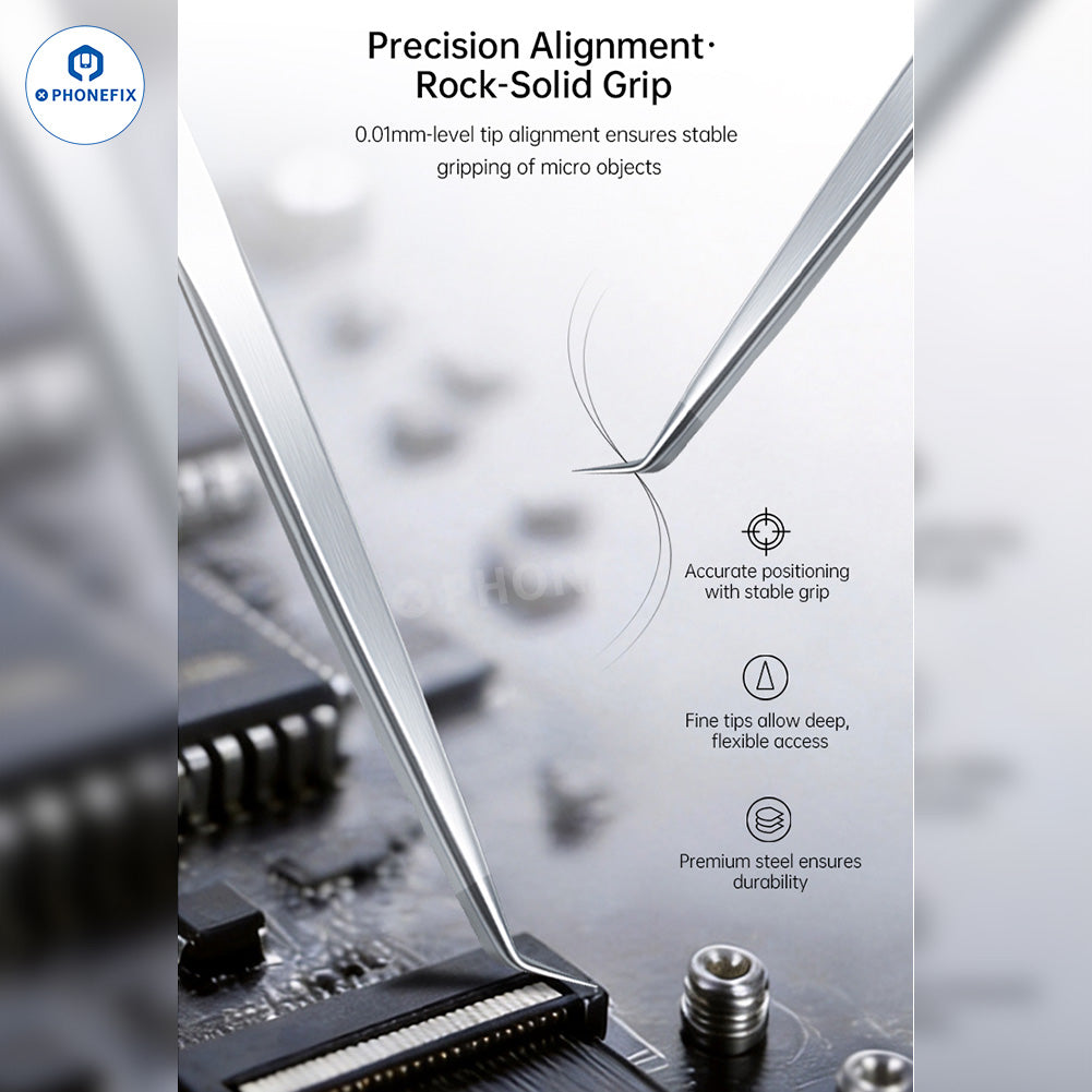JCID Non-Magnetic 2D/3D Tweezers for Phone Precision Repair
