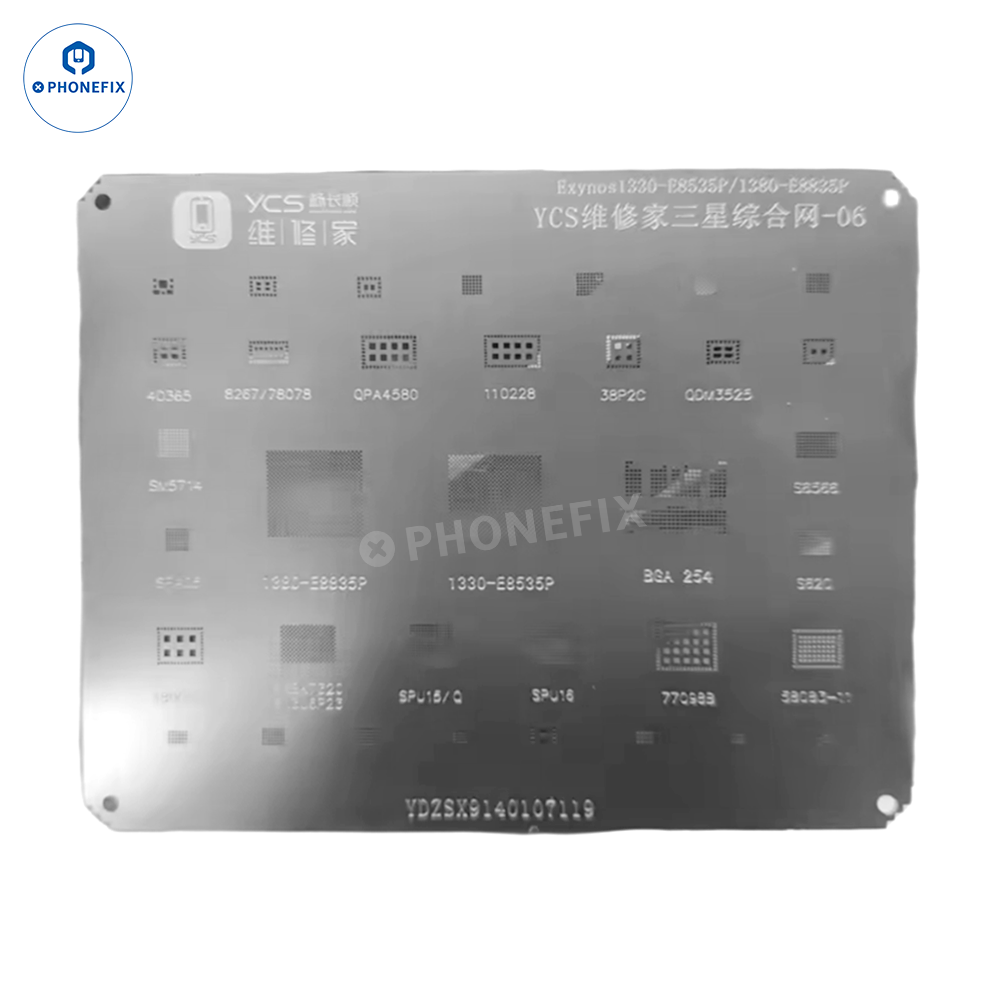 YCS Mobile BGA Reballing Stencils for iPhone Android Phones CPU Chip