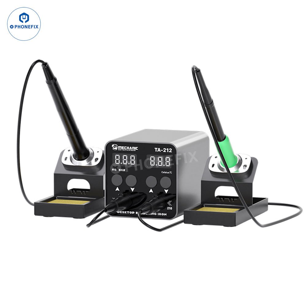 MECHANIC TA-212 Dual Soldering Station with T12 T210 Handle