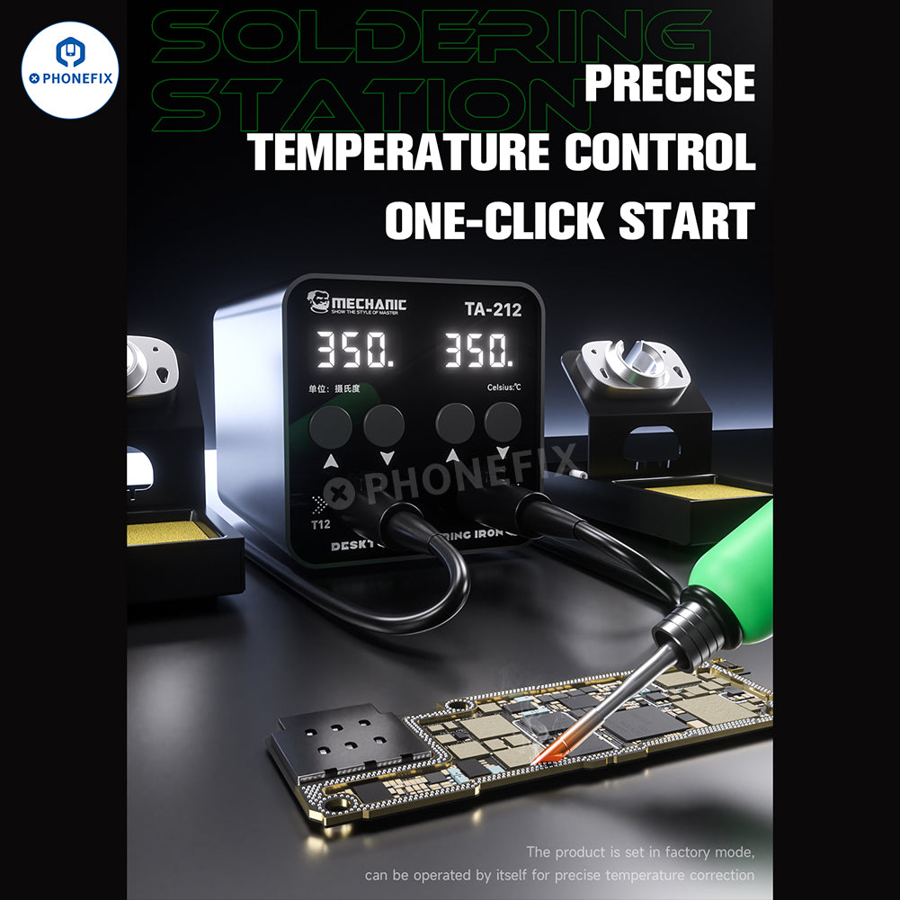 MECHANIC TA-212 Dual Soldering Station with T12 T210 Handle