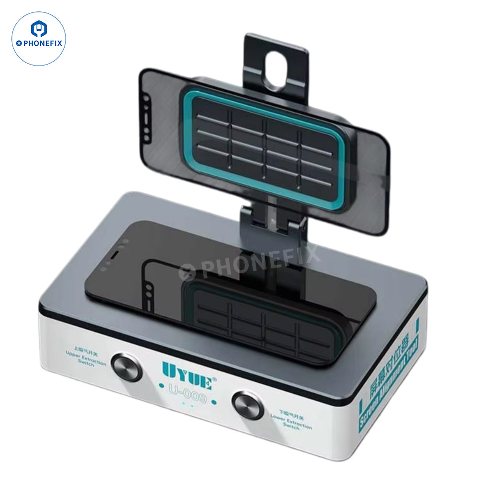 PHONEFIX LCD OCA bonding and alignment machine for phone screen repair, featuring digital controls and precision alignment tools.