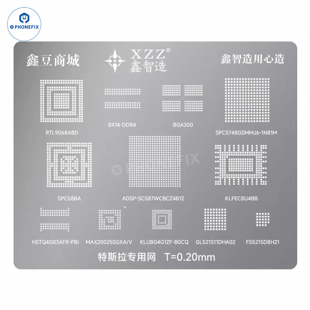 XZZ CAR Series BGA Reballing Stencil for Tesla & Electric Vehicles