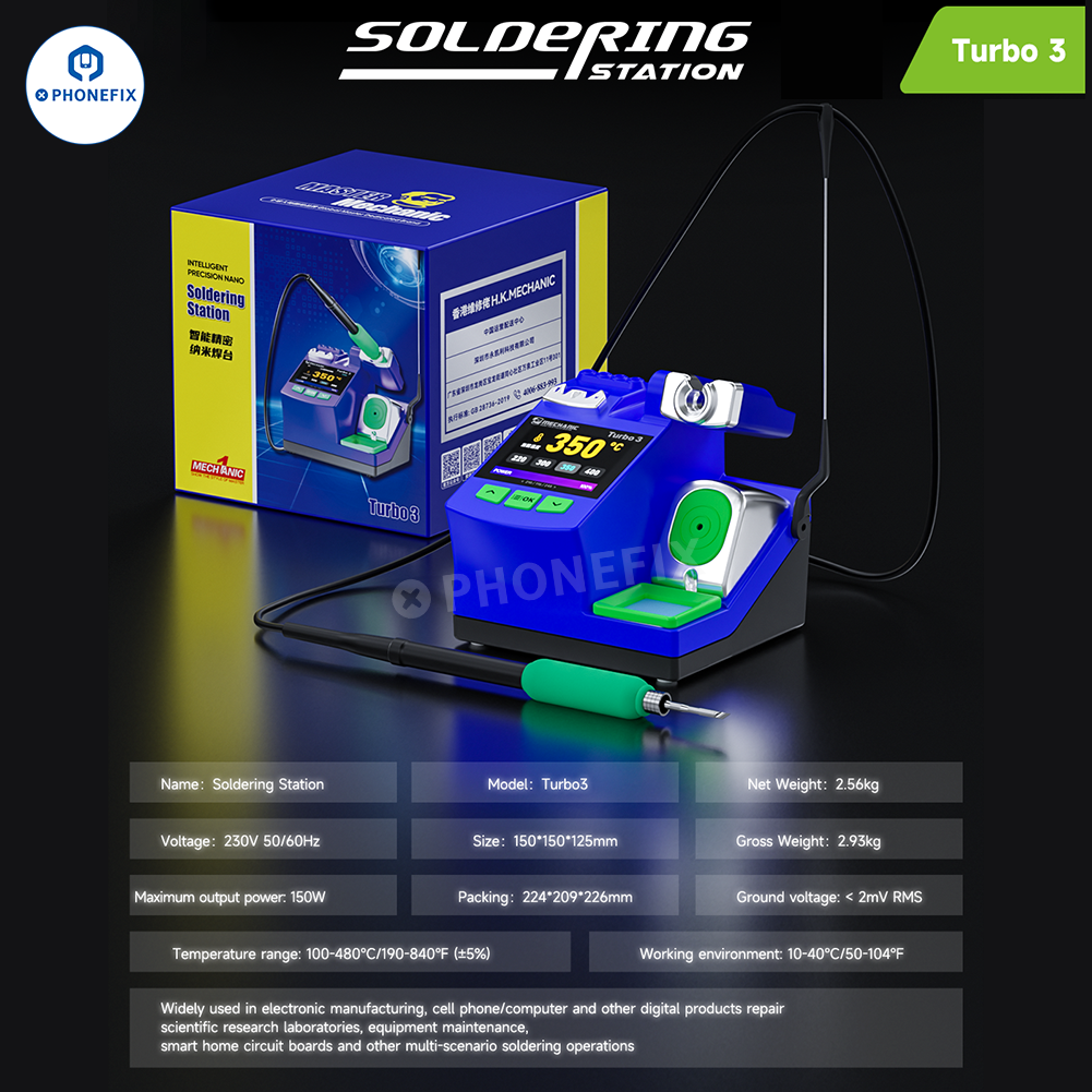 MECHANIC Turbo 3 150W Nano Soldering Station wtih C210 Tips