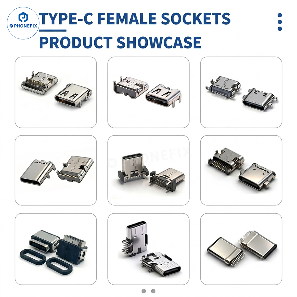 Type-C 16 Pin Male Connector Vertical Patch Clamp Board PCB Plug