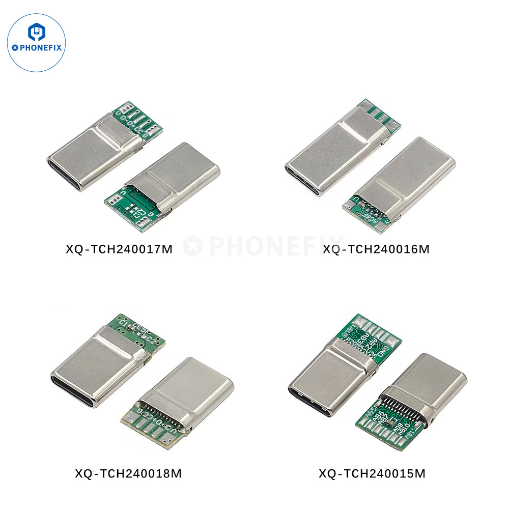 Type-C 24Pin Male Connector with 6Pin Solder Points PD Fast Charging