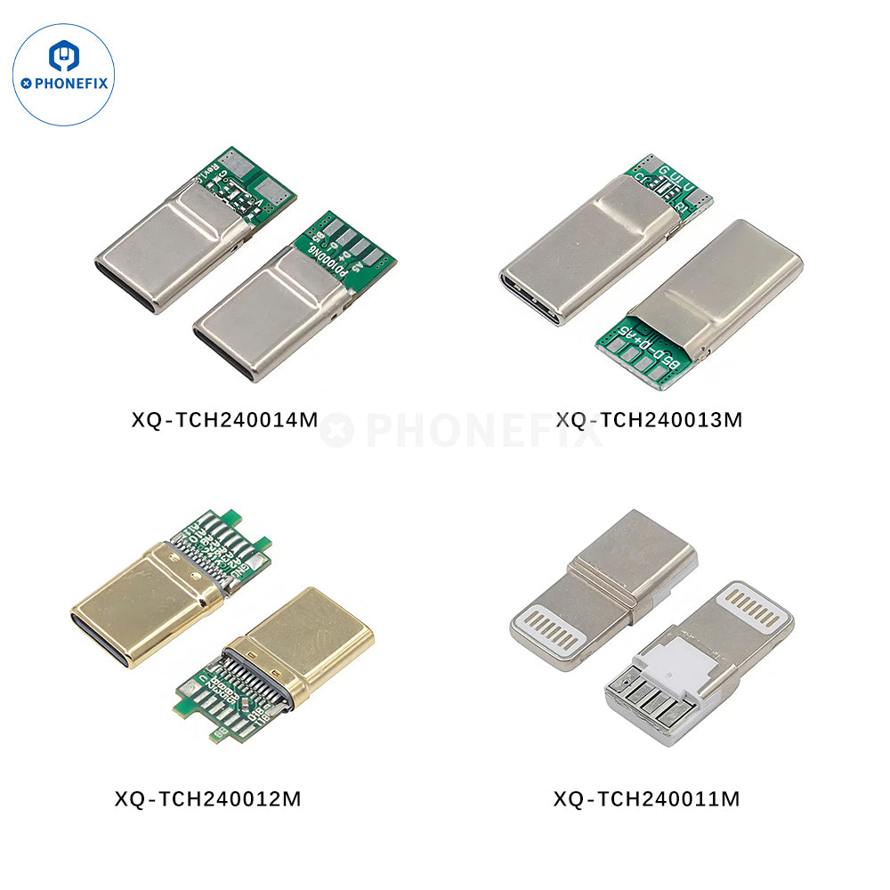 Type-C 24Pin Male Connector with 6Pin Solder Points PD Fast Charging