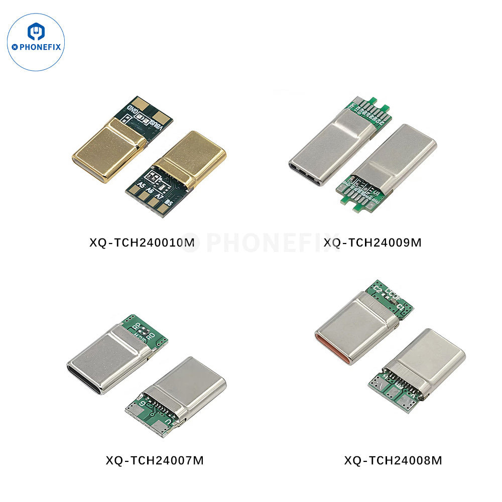 Type-C 24Pin Male Connector with 6Pin Solder Points PD Fast Charging
