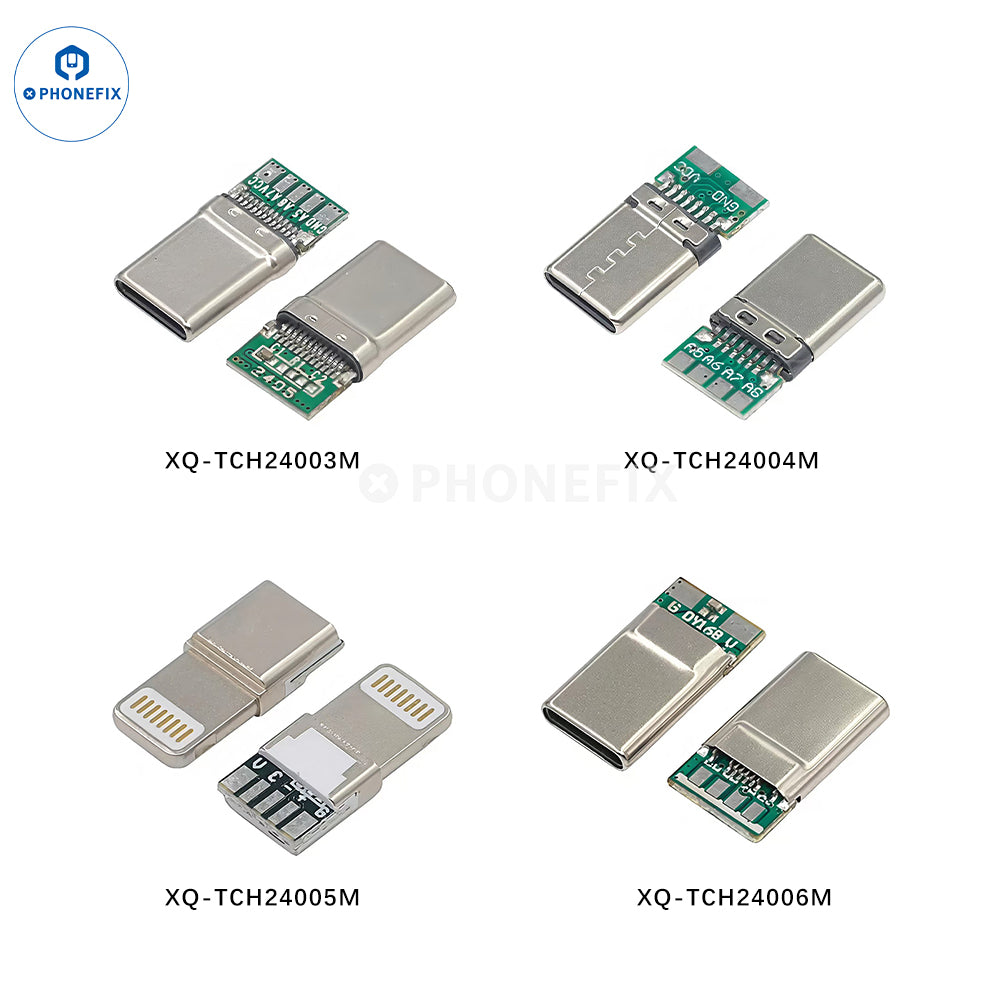Type-C 24Pin Male Connector with 6Pin Solder Points PD Fast Charging