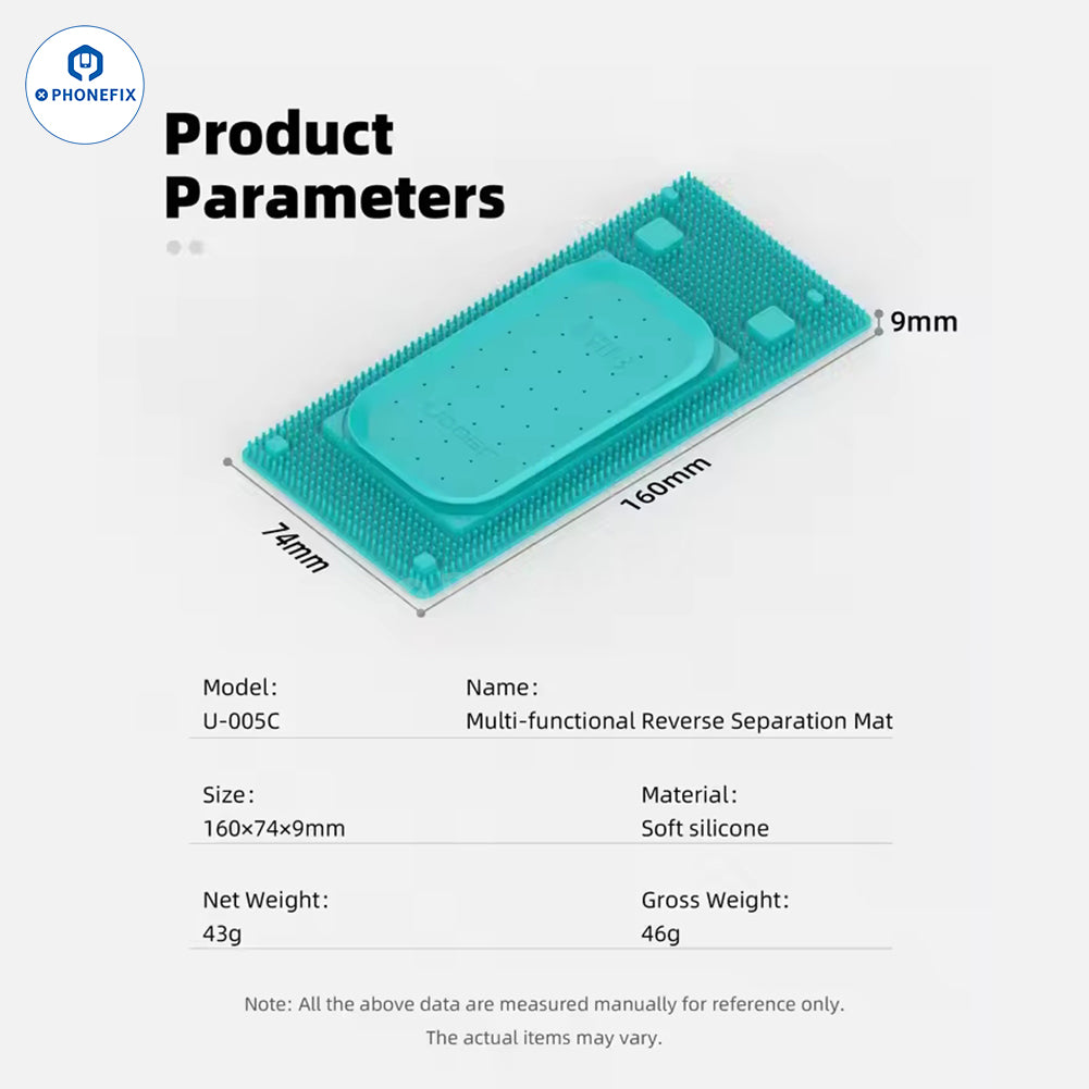 UYUE U-005C Reverse Silicone Pad for Flat & Edge Screen Separation