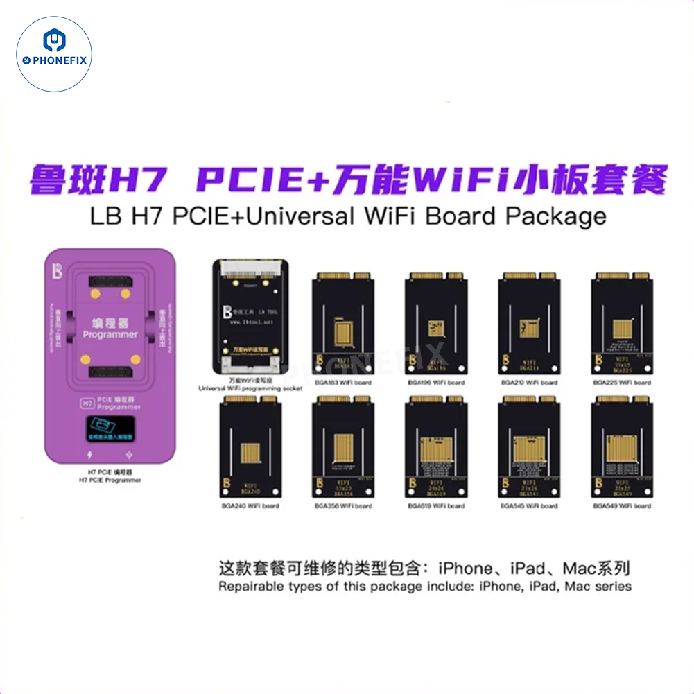 LUBAN H7 PCIE Nand Programmer BGA110/315/60/70 WIFI IC Module