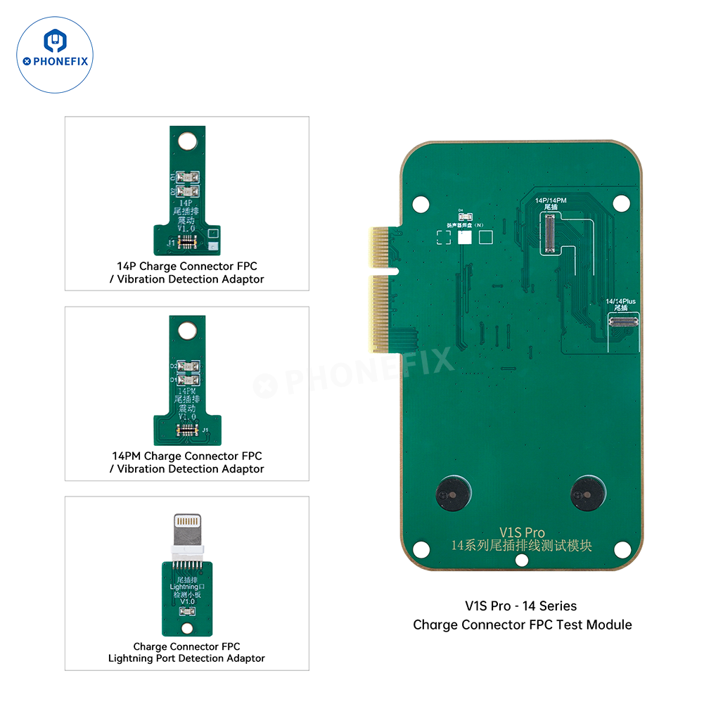 JCID V1S Pro Charging Connector FPC Test Module for Testing iPhone 12-16 Series Cables - CHINA PHONEFIX SHOP Team
