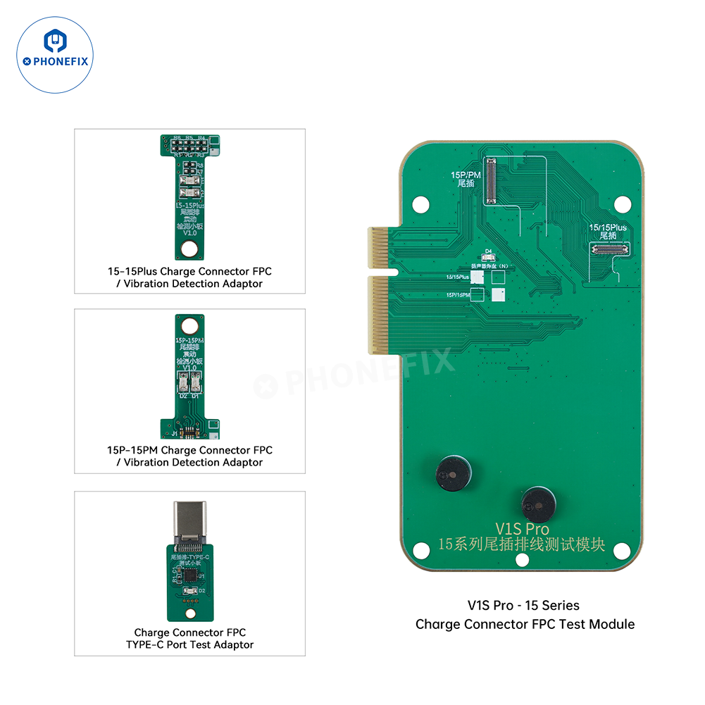 JCID V1S Pro Charging Connector FPC Test Module for Testing iPhone 12-16 Series Cables - CHINA PHONEFIX SHOP Team