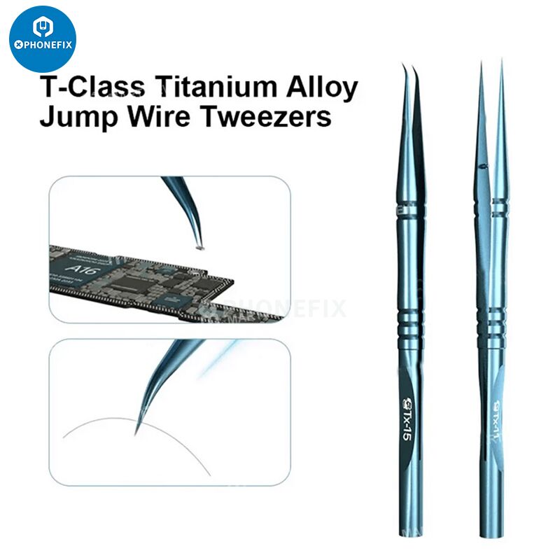 Titanium Alloy Precision Tweezers iPhone Fingerprint Jump Wire Repair