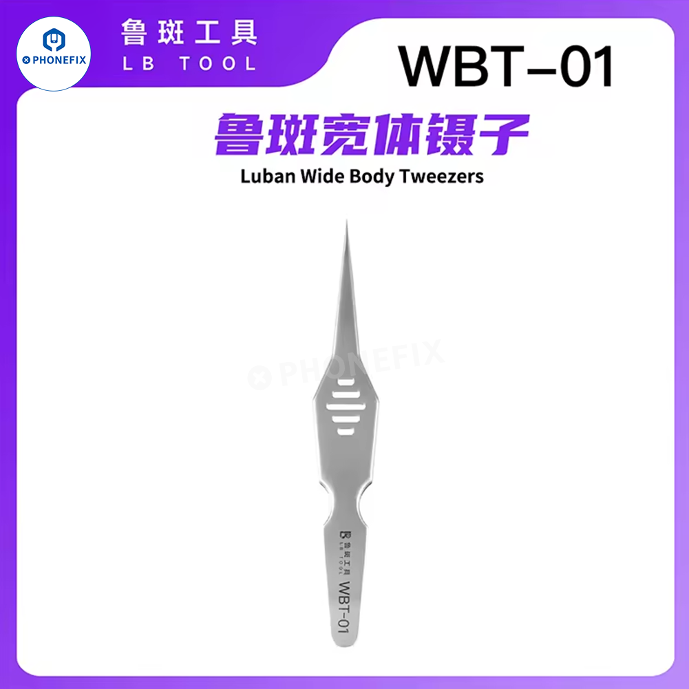 Wide Body Grip Tweezers Ultra-fine Pointed Tip for Mobile Phone Repair