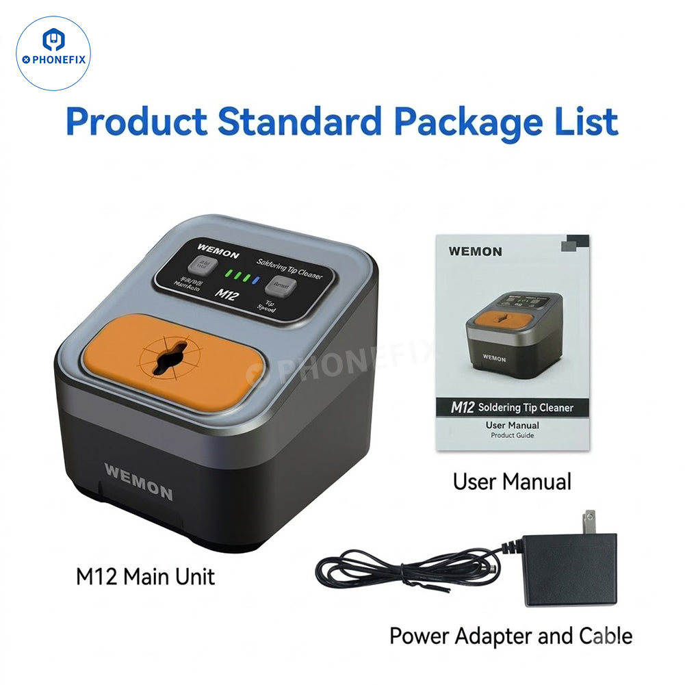 WEMON M12 Intelligent Soldering Iron Tip Cleaner Quick Cleaning Tool