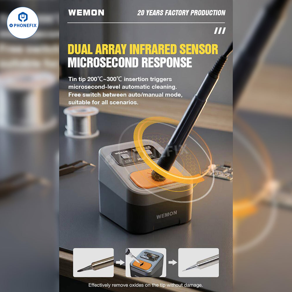 WEMON M12 Intelligent Soldering Iron Tip Cleaner Quick Cleaning Tool