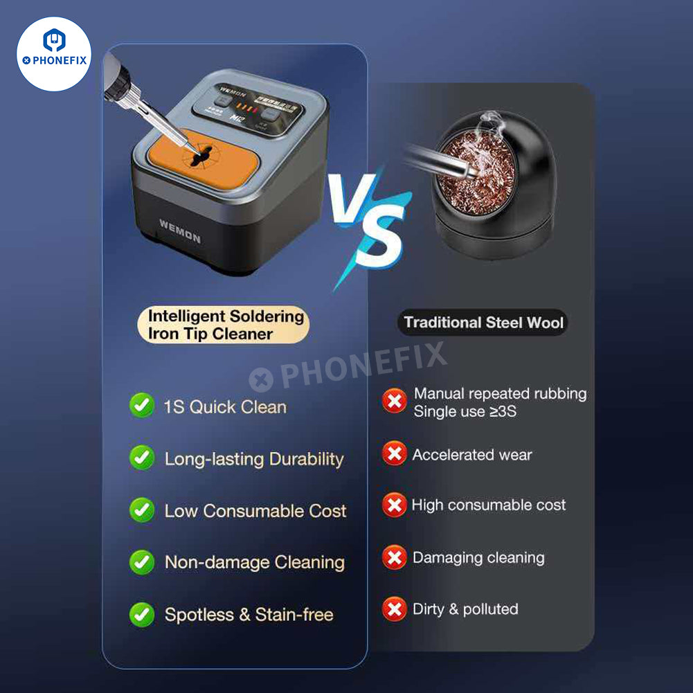 WEMON M12 Intelligent Soldering Iron Tip Cleaner Quick Cleaning Tool