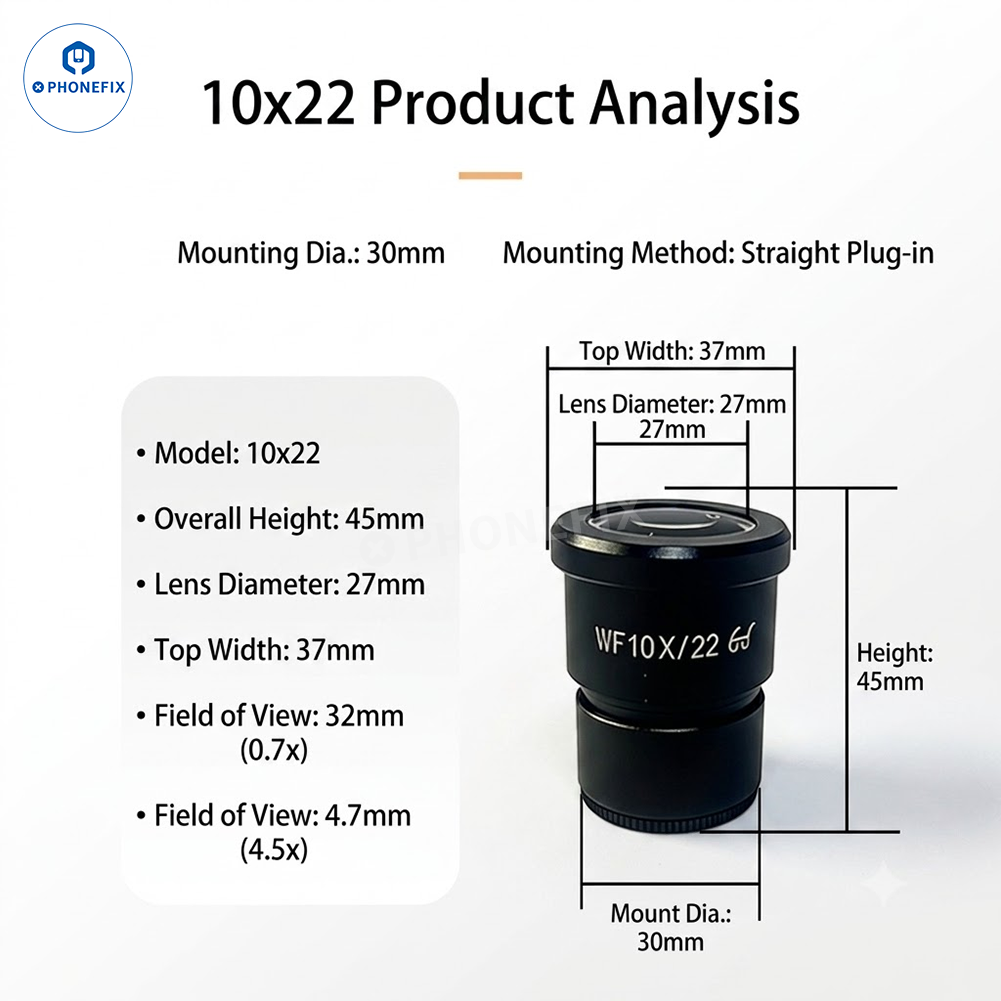 30mm Non-Diopter 10X 20X Eyepiece for Stereo Microscopes