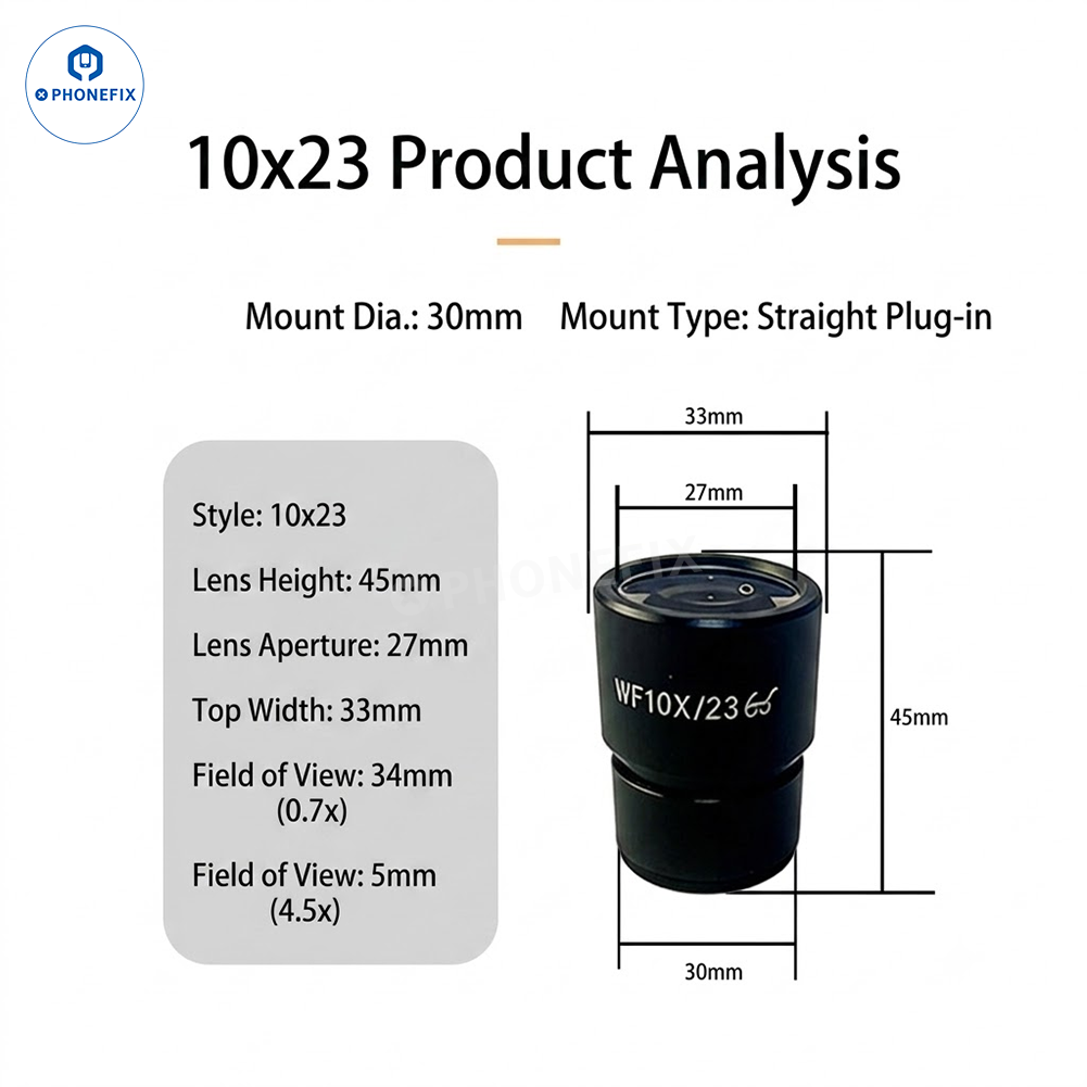 30mm Non-Diopter 10X 20X Eyepiece for Stereo Microscopes