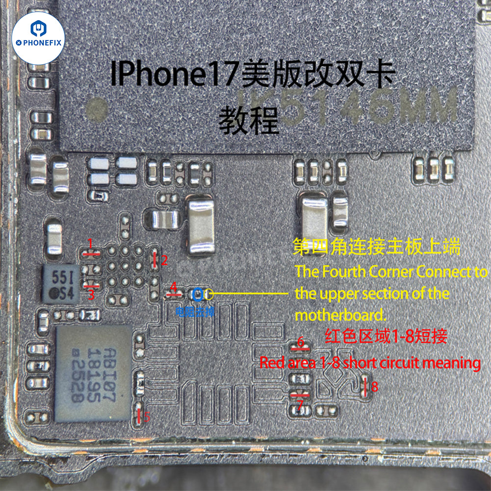 WYLIE SIMHUB (MEP) Integrated SIM Card Slot for iPhone 12-17 Series - CHINA PHONEFIX SHOP Team